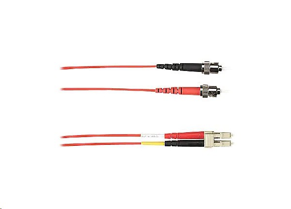 Black Box ST Multi-Mode To LC Patch Cable 15M Red FOCMP62-015M-STLC-RD
