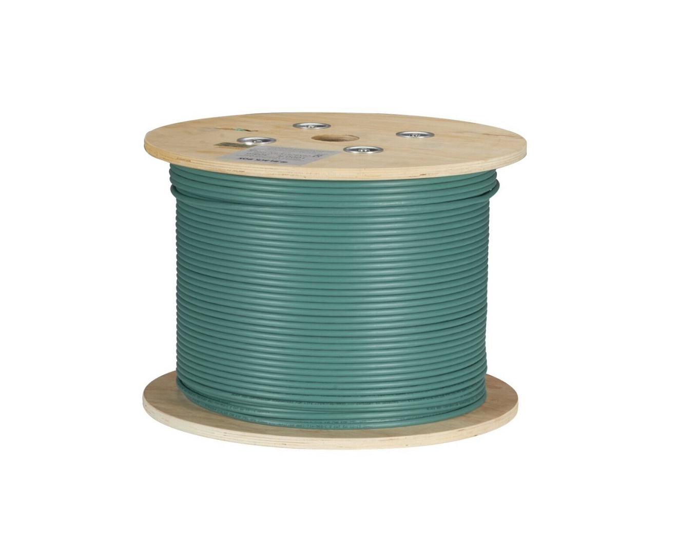 Black Box CAT6A 650MHz Solid Bulk Cable F/UTP 1000ft Green C6ABC51S-GN-1000