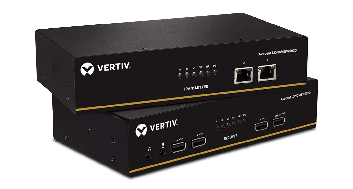 Vertiv Avocent LV 5020P Dual DisplayPort KVM Extender Kit 300ft LV5020P-001