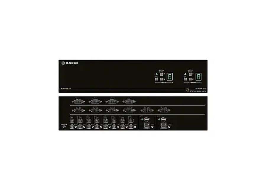 Black Box Secure Niap 8-Ports KVM Audio Switch SS8P-DVI-8X2-UCAC