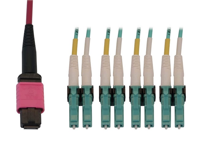 Tripp Lite 40/100G Multimode 50/125 OM4 3.3ft. Fiber Optic Cable N845X-01M-8L-MG