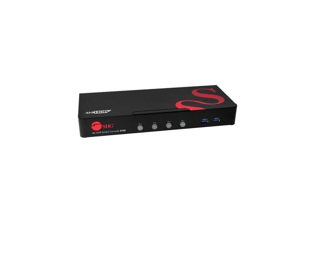 Siig 4-Ports Hdmi 2.0 4K Hdr Kvm Switch Smart Console With Usb 3.0 Multi-Media CE-H25611-S1