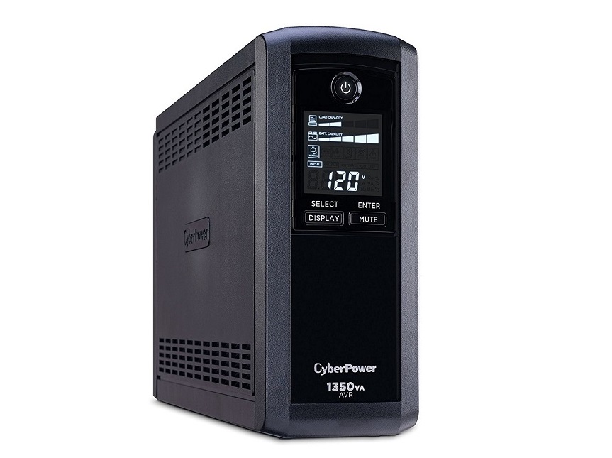 Cyberpower 1350VA 810Watt 120V RS-232 Usb Intelligent LCD Mini-Tower Ups CP1350AVRLCD