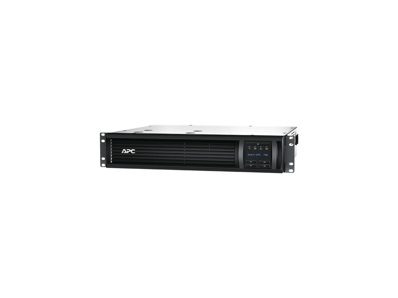 APC Smart-UPS 750VA 500W 120V With Network Card Rack Mount UPS SMT750RM2UNC