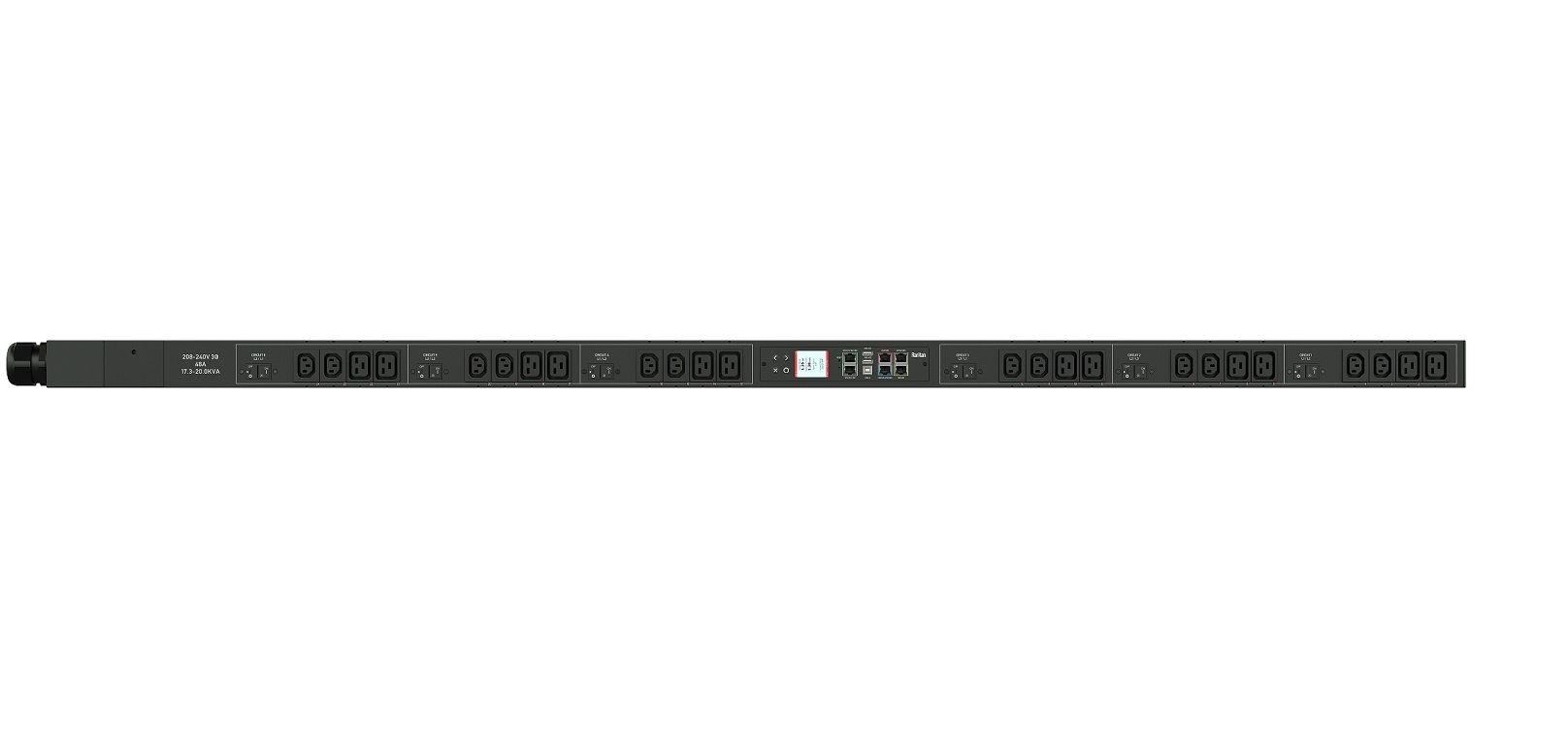 Raritan 17.3kVA 208V 24x Outlets 12xC13 12xC19 0U Rack Power Distribution Unit PX3-5551V-V2