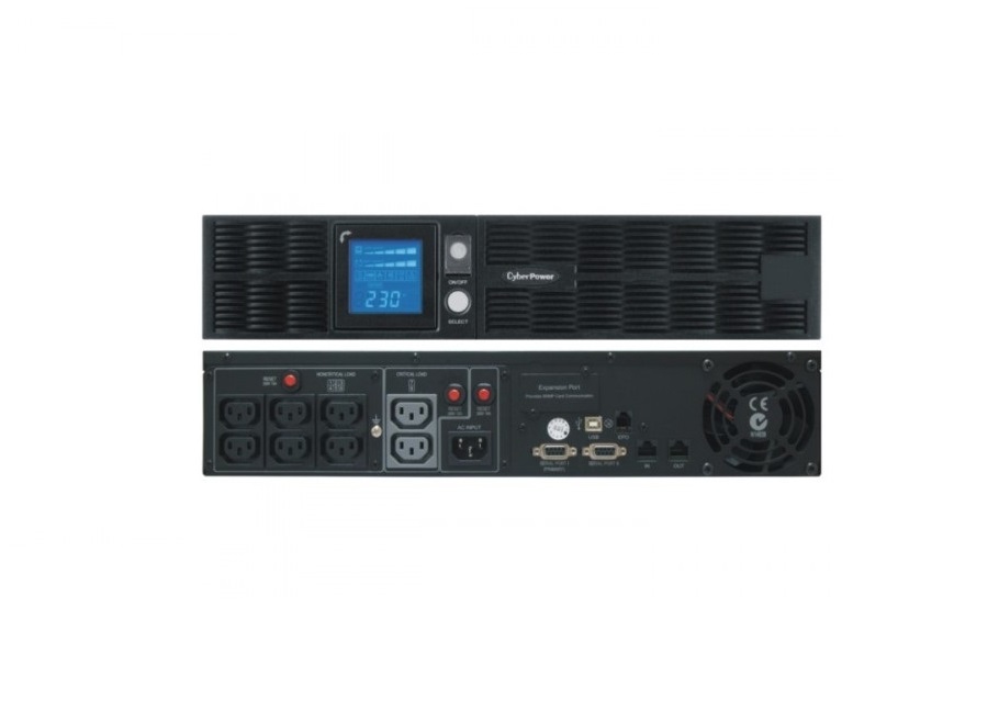 Cyberpower Smart APP Sinewave 1000VA 900W 220V 8-out 2U Rack Tower UPS PR1000ELCDRT2U ( Unused )