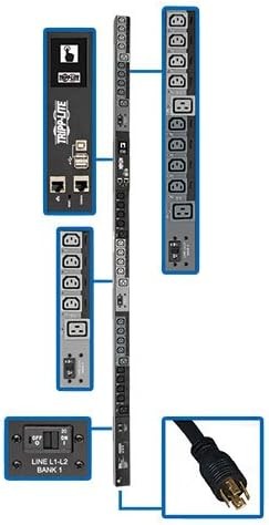 Tripp Lite 10kW 200-240V 30xL15-30P 0U 3PH Switched PDU PDU3EVSR10L1530