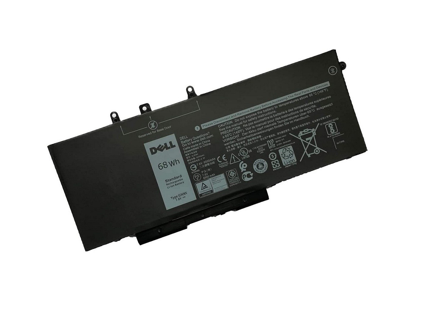 Dell 4-Cell 68 Wh 7.6V Primary Li-Ion Battery For Latitude 5280 5480 451-BBZG