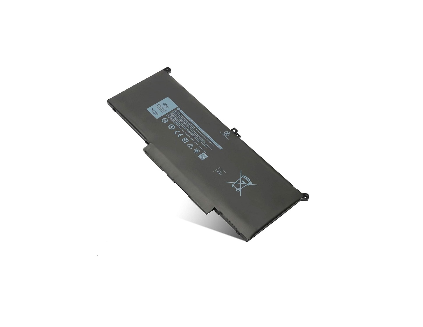 Total Micro 4-Cell Battery 60Wh 7.6V For Dell Latitude E7280 E7380 E7480 451-BBYE-TM 451-BBYE 2X39G KG7VF