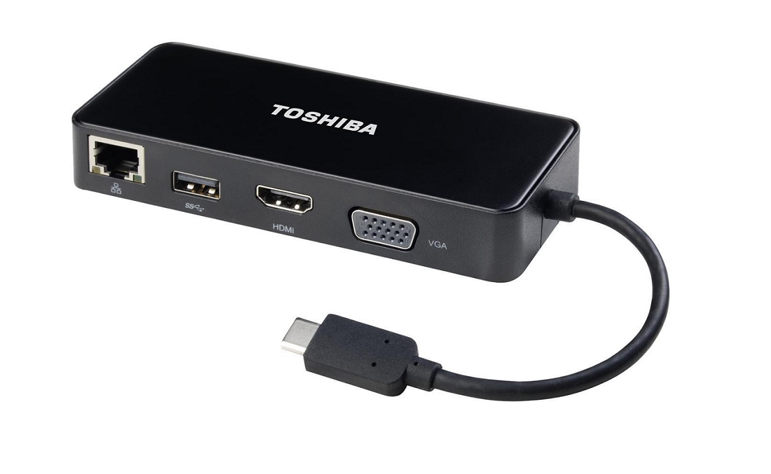 Toshiba Dynabook USB-C To HDMI/VGA Travel Adapter Docking Station PS0001UA1PRP