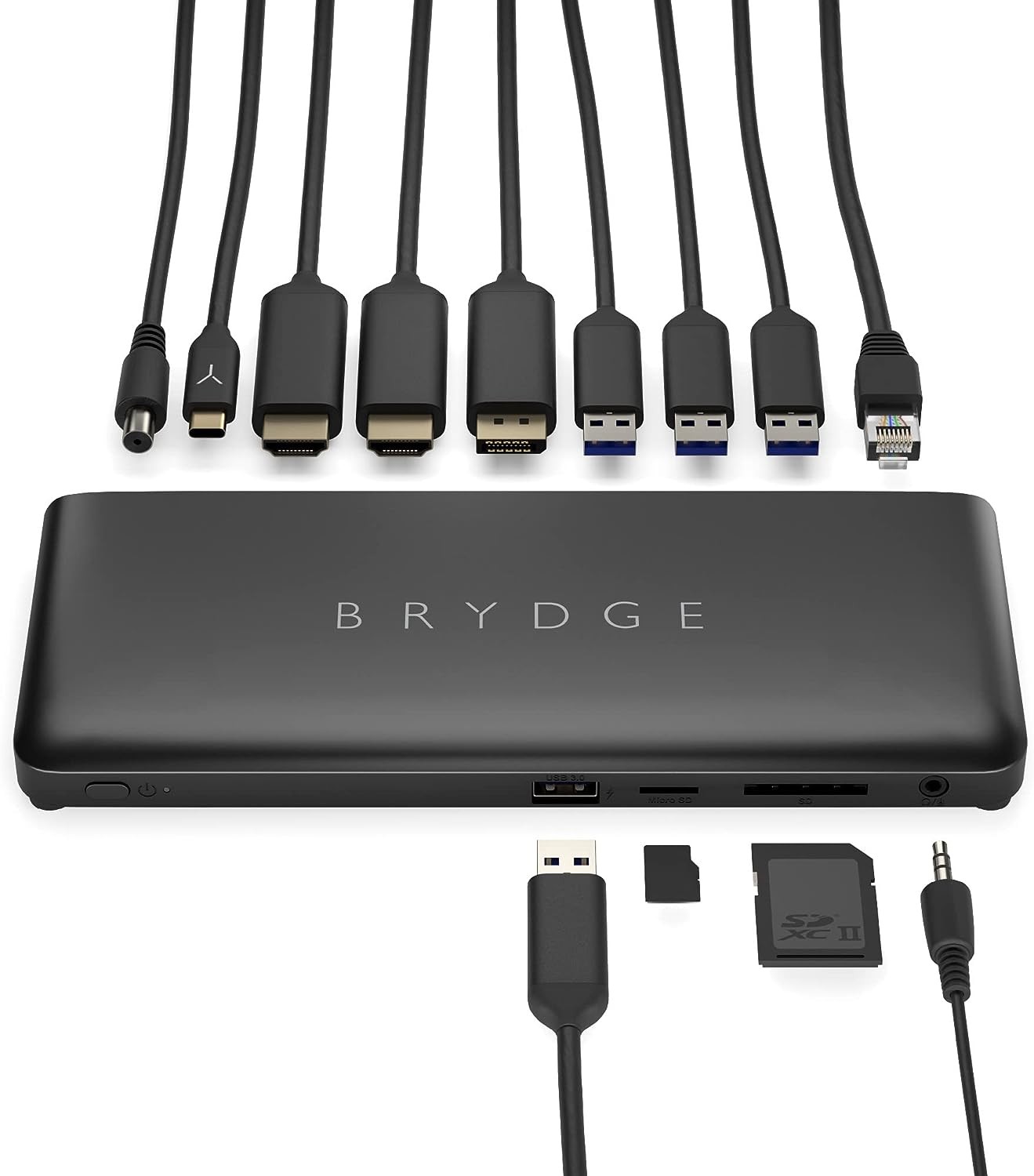 Brydge Stone C 2xHDMI Dp 4xUSB3.0 Lan USB-C Docking Station Brystonec BRYSTONECBB