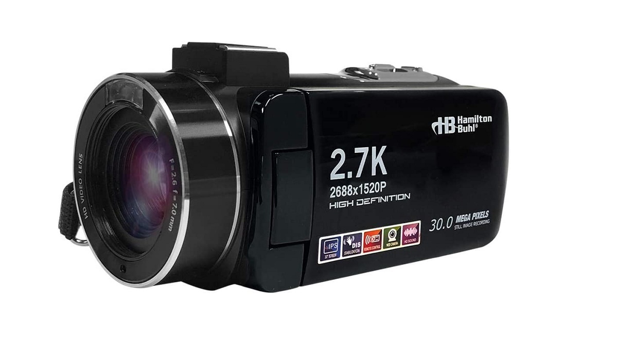 Hamilton Beach Actionpro 30MP Fullhd 2.7K 2688x1520 2.7 18x Digital Video Camcorder Black HDV17BK