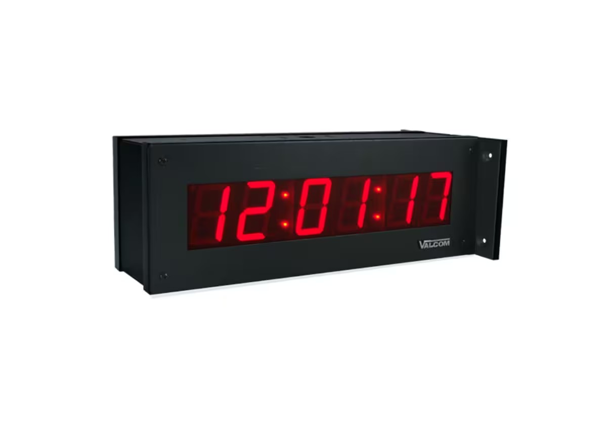 Valcom VIP-D625ADS IP Poe 6 Digit 2.5in Double Sided Digital Clock