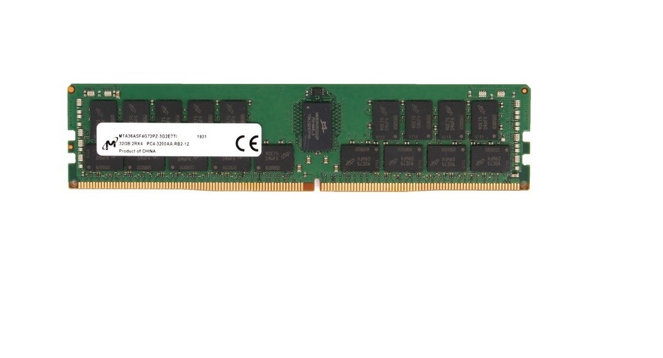 Micron 32GB DDR4 3200MHz Pc4-25600 CL22 Ecc Registered 288pin Memory MTA36ASF4G72PZ-3G2R