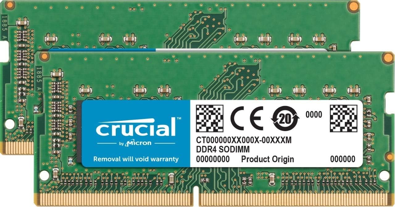 Crucial 64GB 2x32GB DDR4 2666MHz Non-ECC Sodimm Laptop Memory CT2K32G4S266M