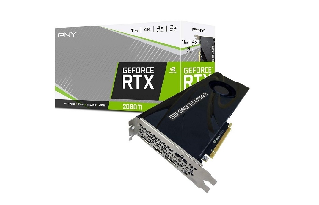 11GB PNY nVIDIA GeForce RTX 2080 TI Blower PCI Express 3.0 x16 Graphic Card VCG2080T11BLMPB