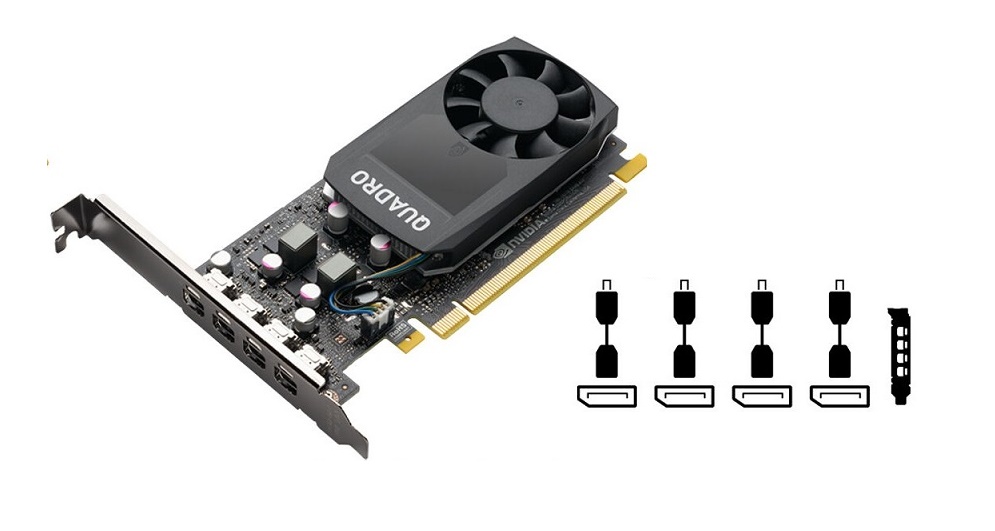 4GB nVIDIA Quadro P1000 4x DisplayPort PCI Express x16 Graphics Card 0G7T21 G7T21