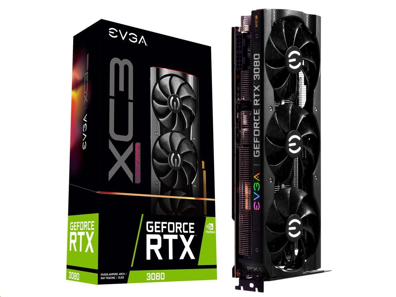10GB EVGA GeForce Rtx 3080 XC3 Ultra Gaming Video Card 10G-P5-3885-KR