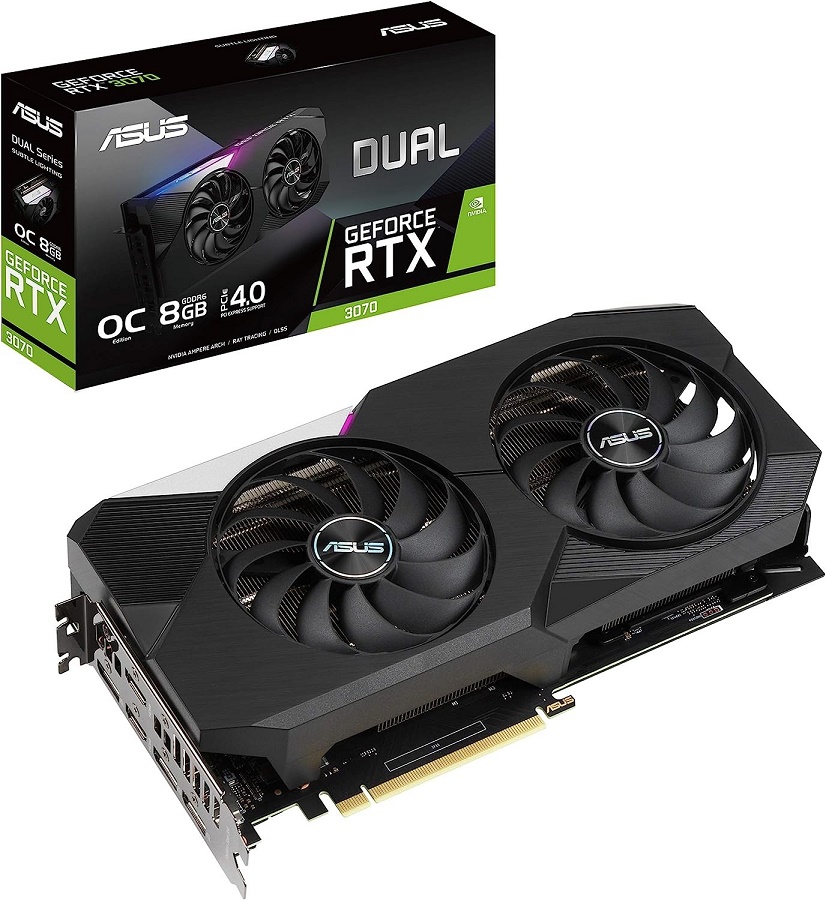 8GB Asus Dual GeForce RTX 3070 GDDR6 PCI-E DUAL-RTX3070-O8G Graphics Card