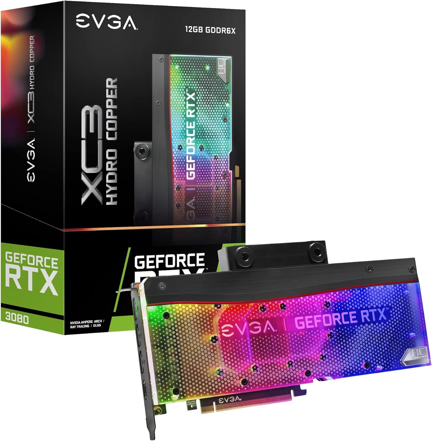 Evga 12GB Geforce Rtx 3080 XC3 Ultra Hydro Pci Express 4.0 Video Card 12G-P5-4869-KL