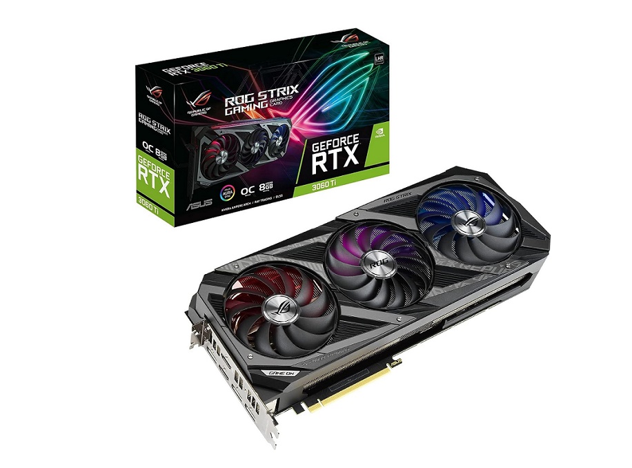 8GB Asus Rog STRIX GeForce RTX 3060 TI V2 OC Edition PCI-E ROG-STRIX-RTX3060TI-O8G-V2-GAMING