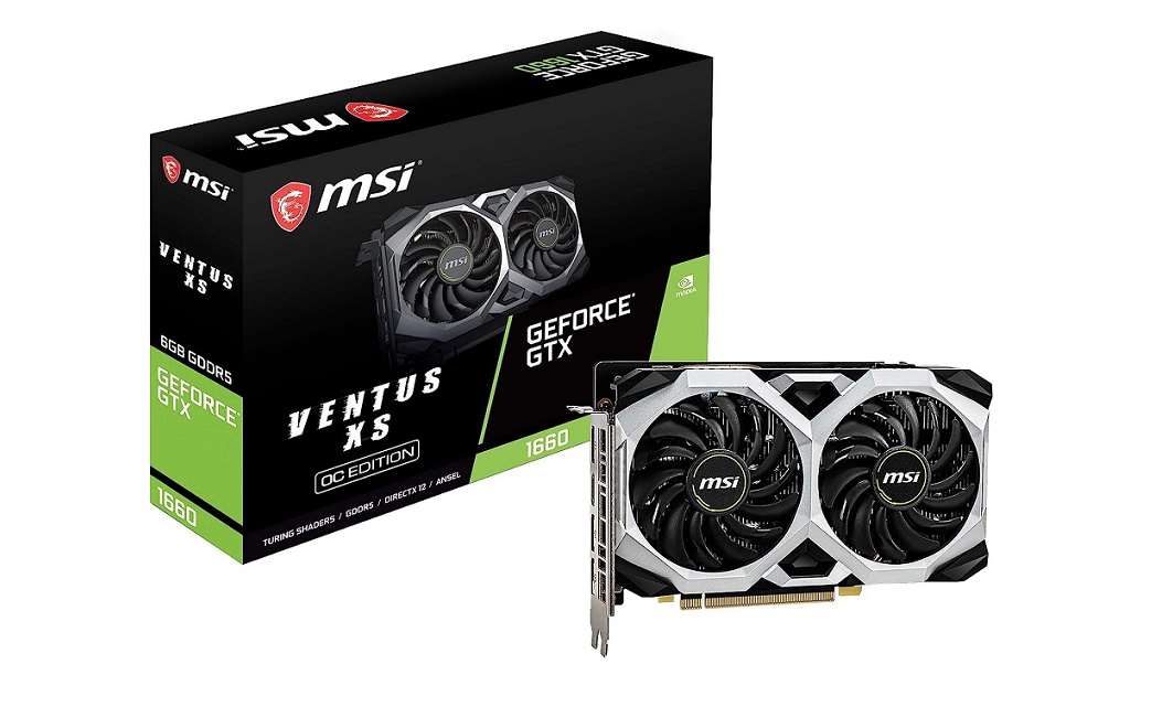 6GB MSI Gaming GeForce GTX 1660 Ventus XS GDRR5 PCI-E GTX-1660-VENTUS-XS-6G-OC Dual Fan