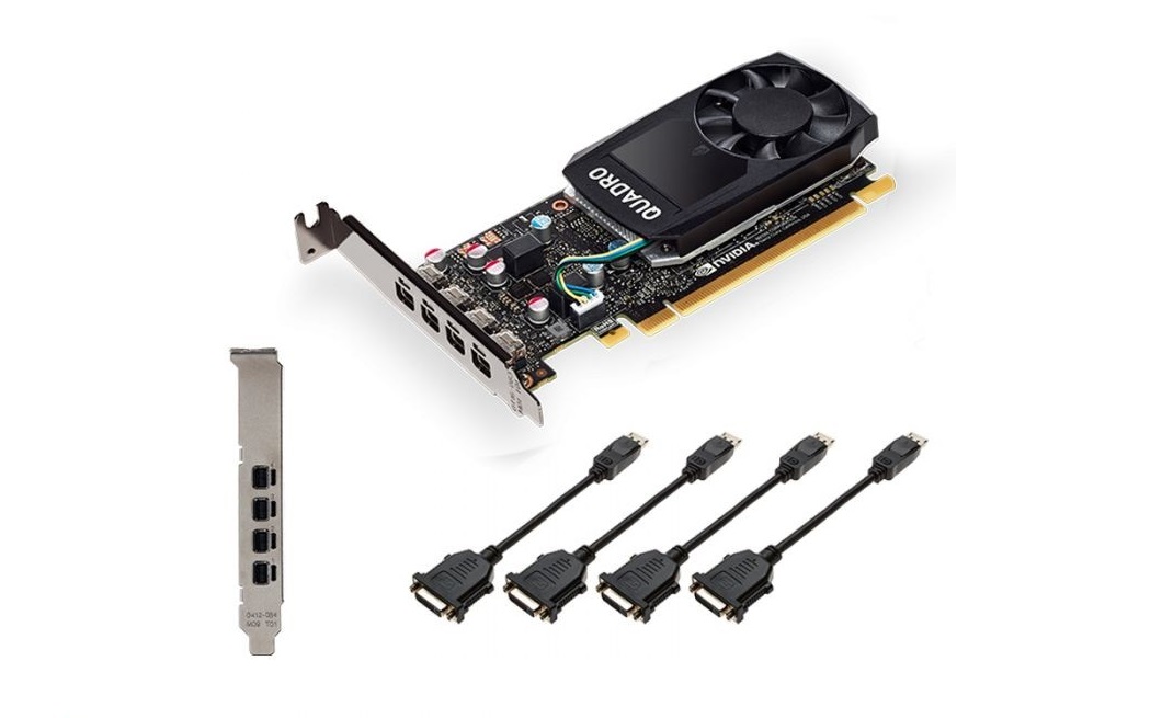 2GB PNY Quadro P620 4x DisplayPort PCI Express 3.0 x16 GDDR5 Graphics Card VCQP620V2-PB