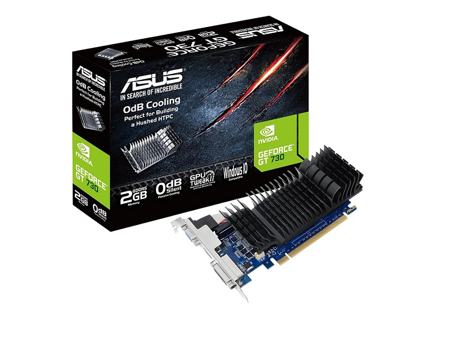 Asus 2GB Nvidia Geforce GT 730 Pci Express 2.0 (With I/O Port Brackets) Card GT730-SL-2GD5-BRK
