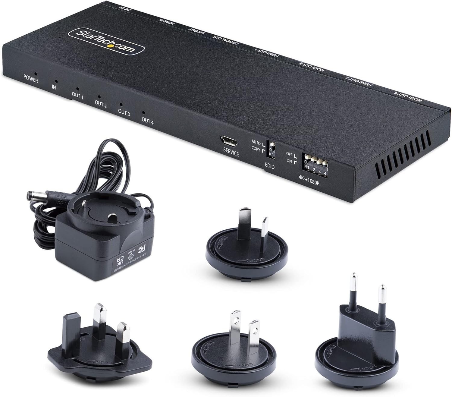 StarTech.com 4-Ports HDMI Splitter HDMI-SPLITTER-44K60S