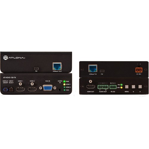 Atlona Hdbaset HDMI/VGA Extender Kit With Three-Input Switcher And Scaler AT-HDVS-150-KIT