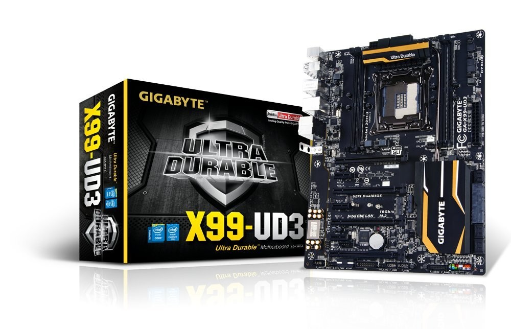 Gigabyte X99 GA-X99-UD3 Socket LGA2011-v3 Intel Core i7 DDR4 Gbe Atx Motherboard