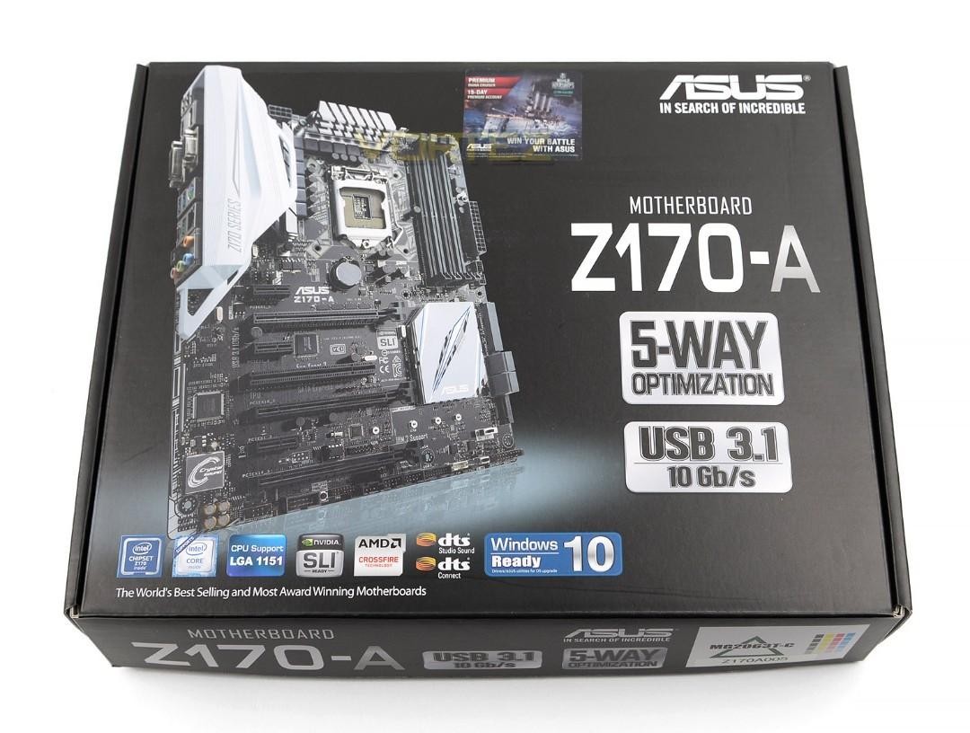 Asus Z170-A Intel Z170 Lga 1151 DDR4 Atx Moterboard