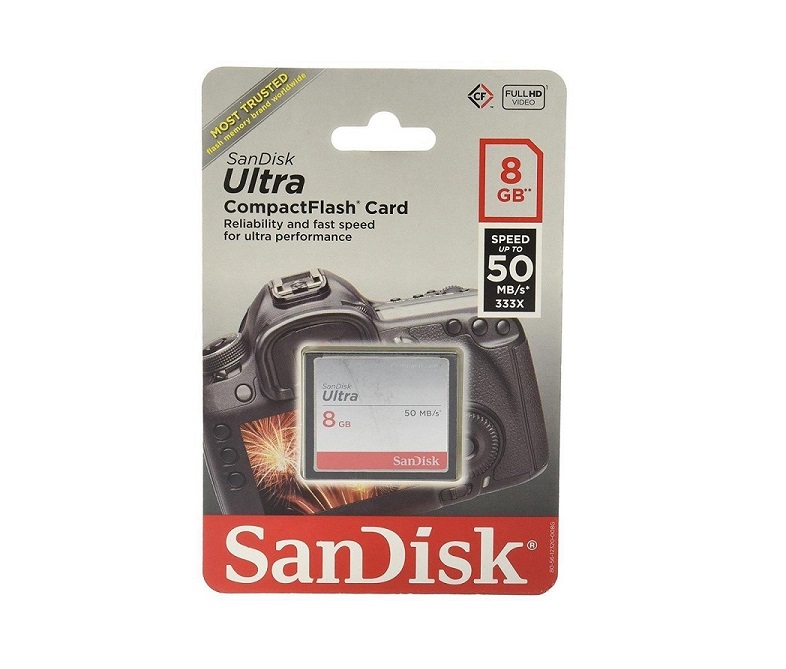 8GB SanDisk Ultra CompactFlash (CF) Flash Memory Card SDCFHS-008G-A46