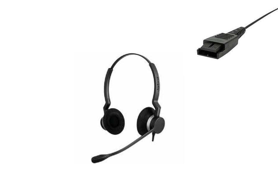 Jabra Biz 2300 Ms Qd Duo On-Ear Headset 2389-820-109
