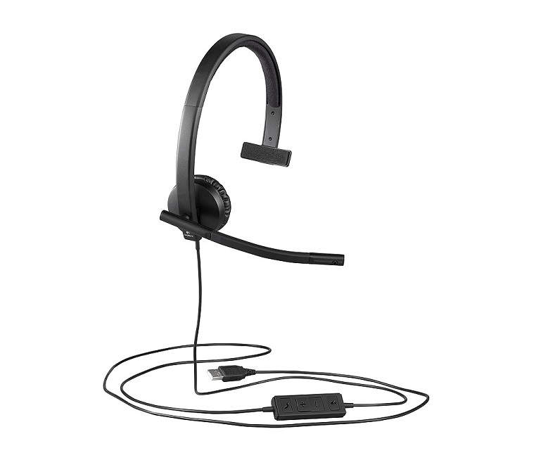 Logitech H570e Single-Ear Mono Usb Black Headset 981-000570