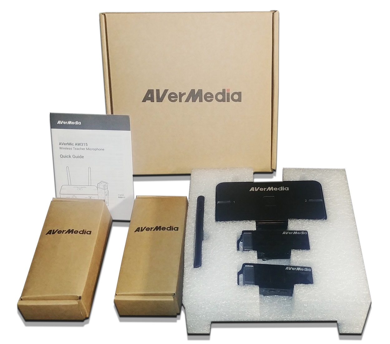 AverMedia Wireless Dual Microphone Set AW315 (2 Microphone Receiver)