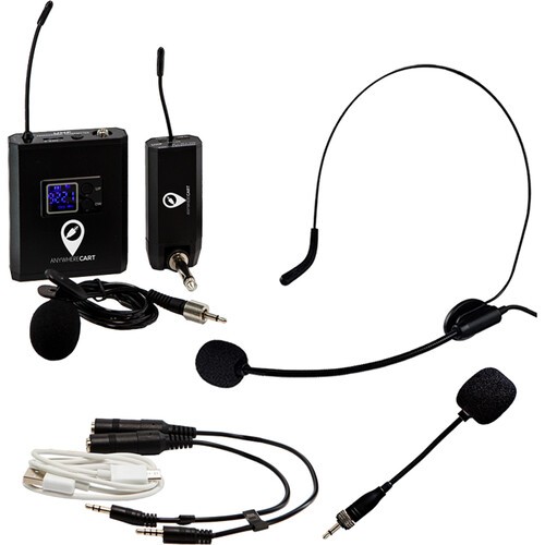 Anywhere Cart Professional Rechargeable Uhf Wireless Microphone Kit AC-WRLS-MIC