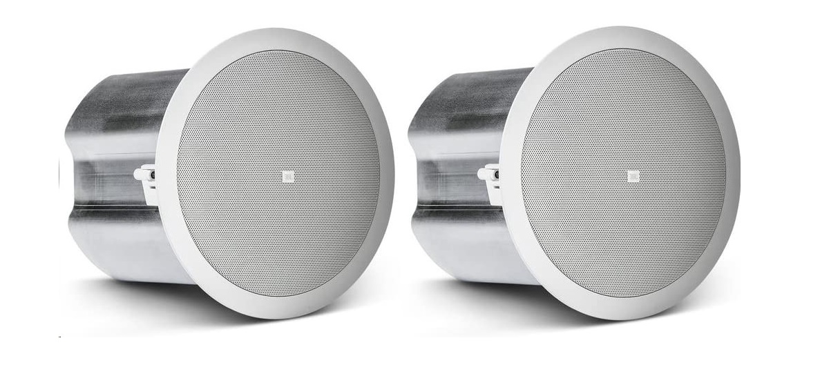 Jbl Professional Series Two-Way 6.5 Coaxial Ceiling Loudspeakers Pair White CONTROL-16CT-WH