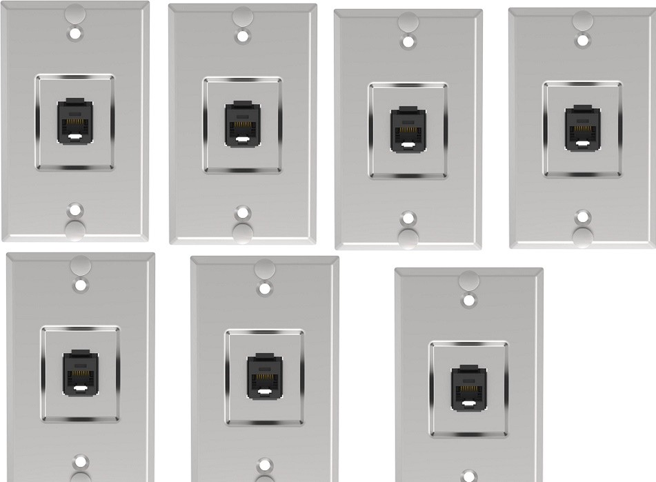 Panduit Lot Of 20pcs KWP6PY Tx Plus-Category Single Gang Keystone Wall Phone Plate KWP6PY-20-Pack KWP6PY-20PACK