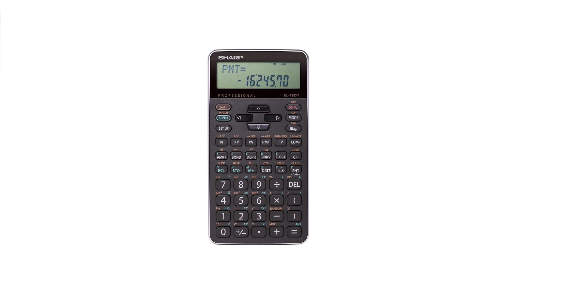 Sharp 10-Digit Fully Featured Non-programmable Financial Calculator EL-738XTB