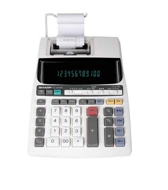 Sharp EL-2201 Rii 12-Digit Electronic Printing Calculator EL-2201RII