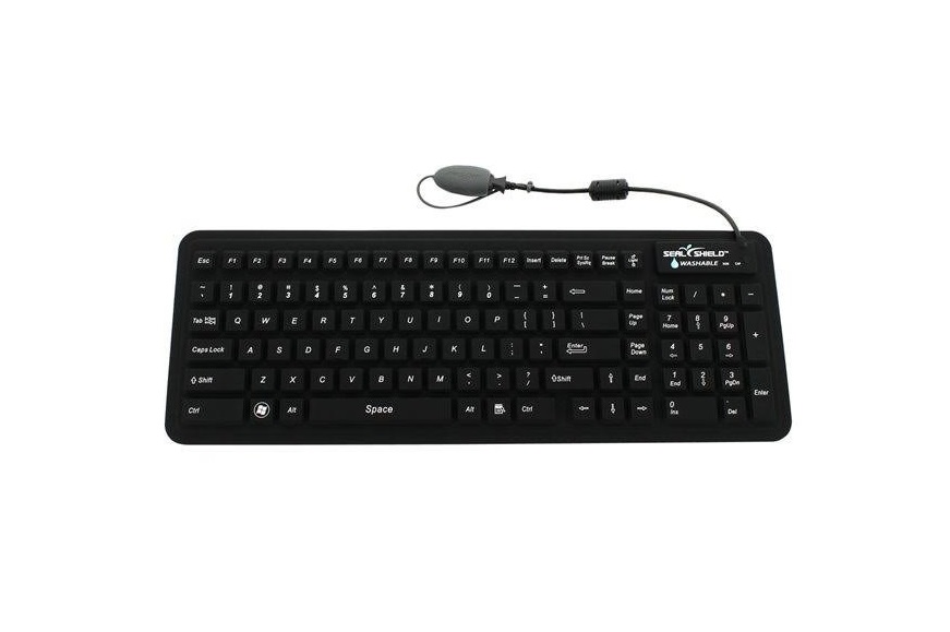 Seal Shield Seal Glow Washable Keyboard 106-Key USB Black S106G2