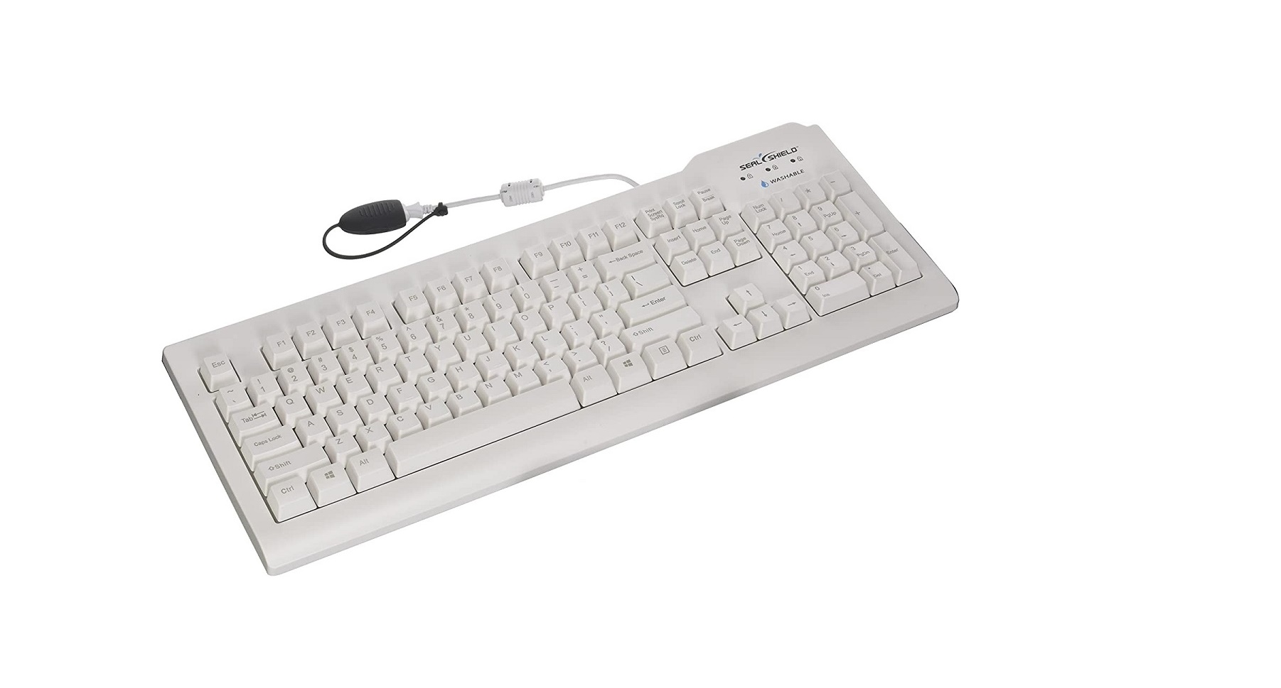 Seal Shield Medical Grade Usb Keyboard White Silver SSWKSV207