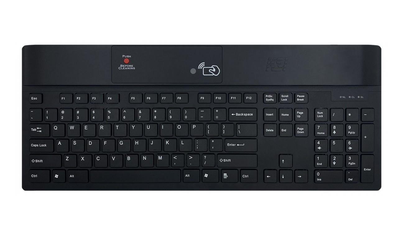 Key Source International Ksi KSI-1700 SX HB-21 Usb Balck Keyboard With Rfideas