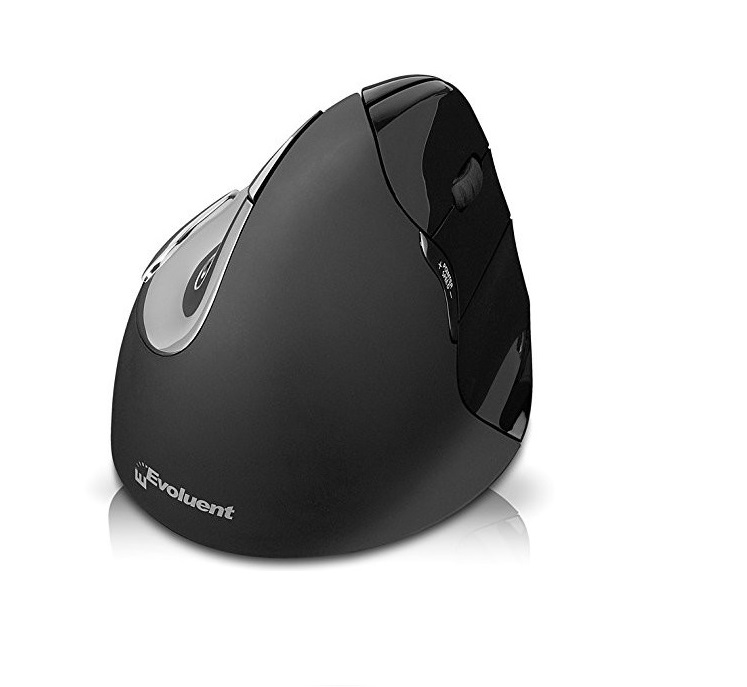 Evoluent Vertical 4 Right Handed Wireless Mouse Black For MAC Only (Not Compatible With Windows) VM4RM