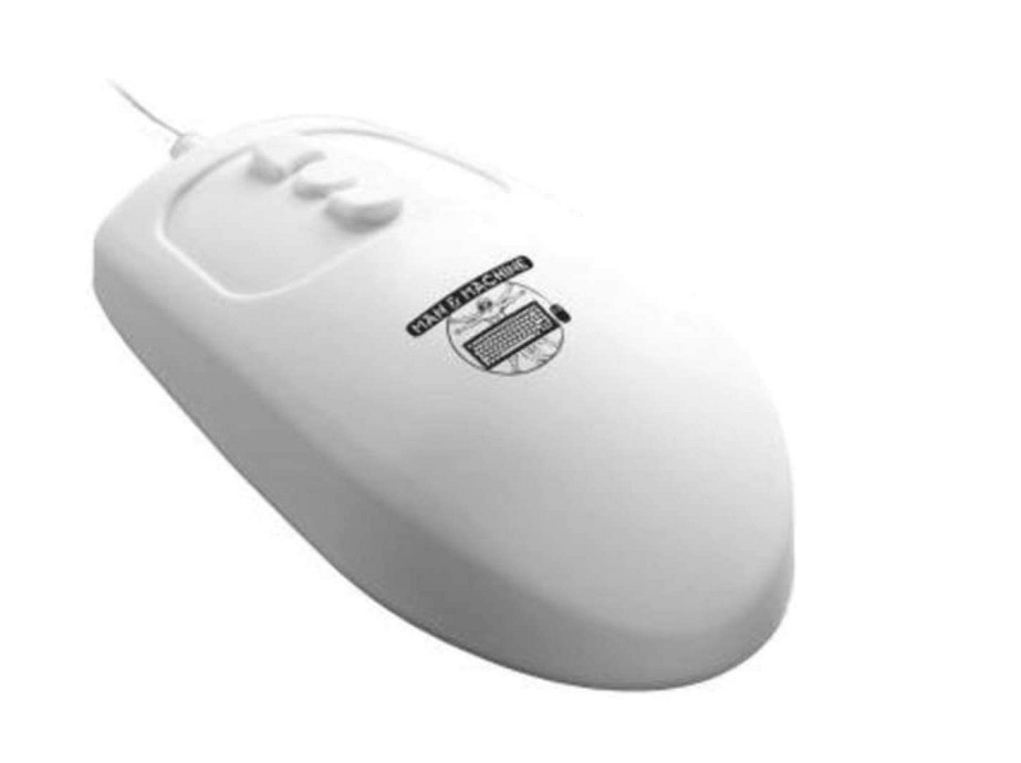 Man Machine Compact Optical 5BTN USB Petite Mouse Hygienic White MM/W5