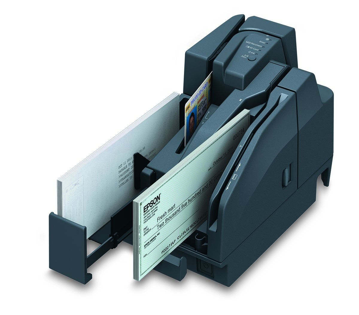 Epson TM S2000 110 DPM 1 Pocket Desktop Check Scanner 110DPM USB 1 Pocket Dark Gray A41A268031