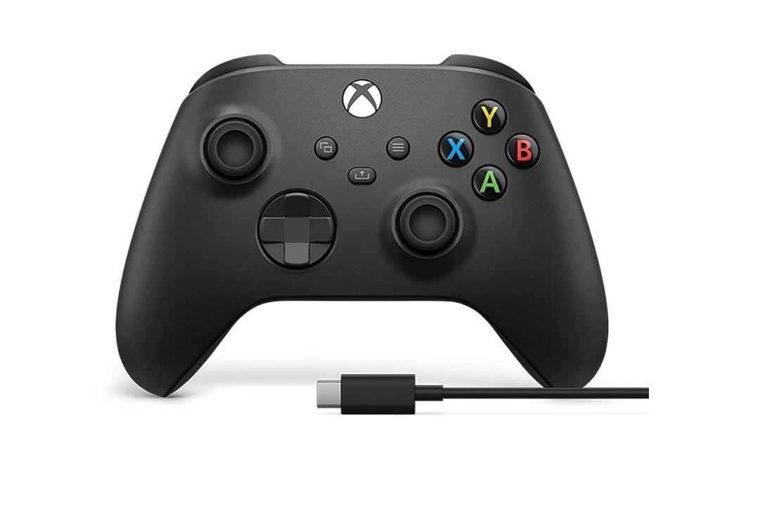 Microsoft Wireless Controller + USB-C Cable Carbon Black For Xbox One And Pc 1V8-00001