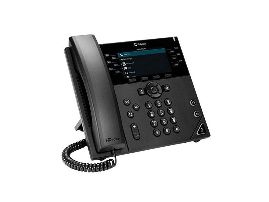 Polycom VVX 450 12-Line High-End Color IP Desktop Phone (Power Supply Not Included) 2200-48840-025