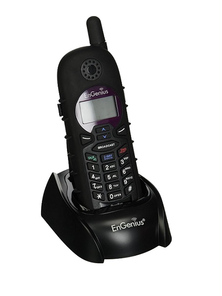 Engenius Landline Telephone Handset And Charger Black DURAFON-SIP-HC